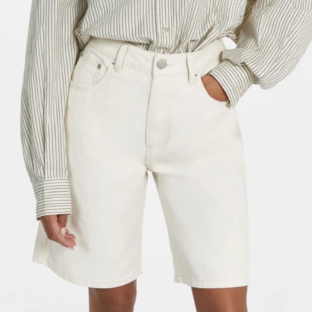 DISSH BAMBI CREAM BERMUDA DENIM SHORT